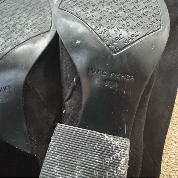 Marc Fisher Over The Knee Boots Women’s Size 9.5 Black Faux Suede Style Enrika - Picture 12 of 15